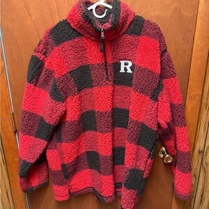 Boxercraft Red and Black Plaid Sherpa Pullover